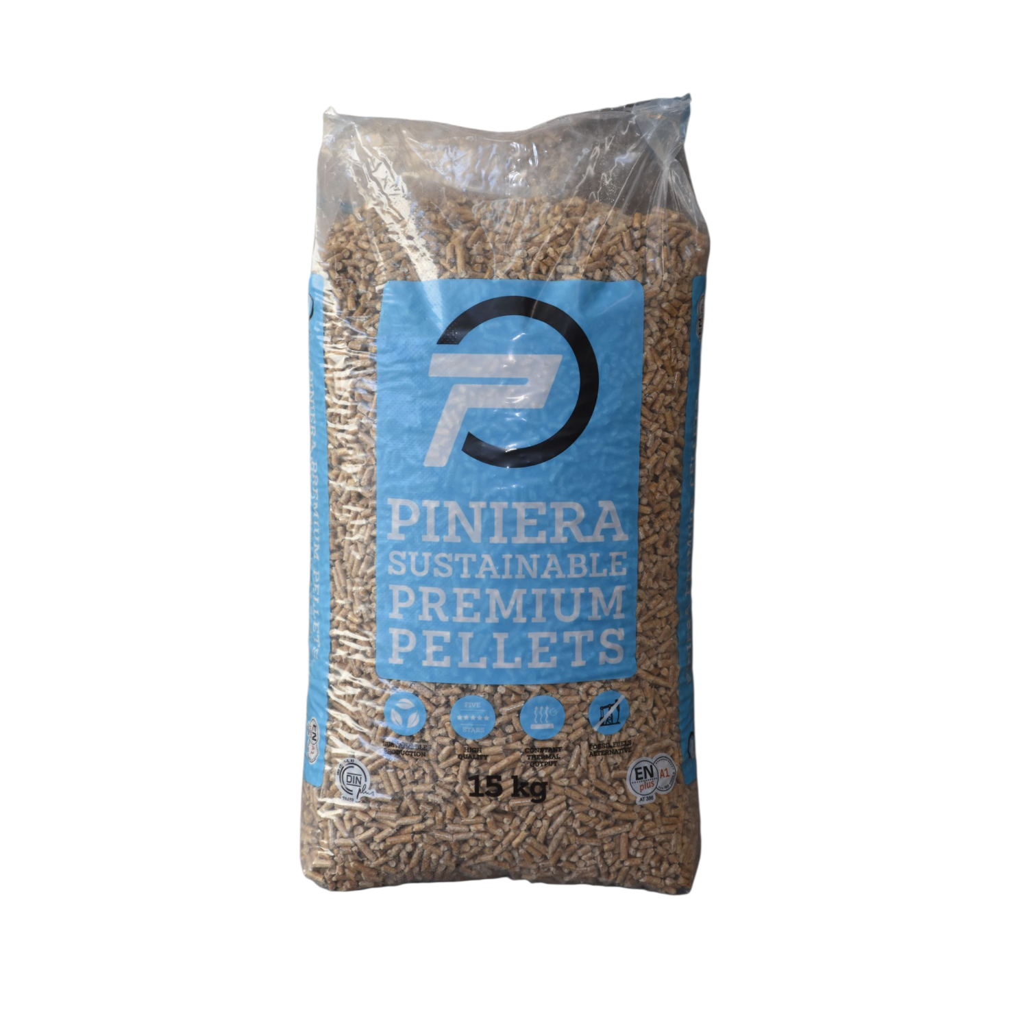 Piniera Witte Houtpellets EN+A1 - Zak 15 kg | TOP-PELLETS